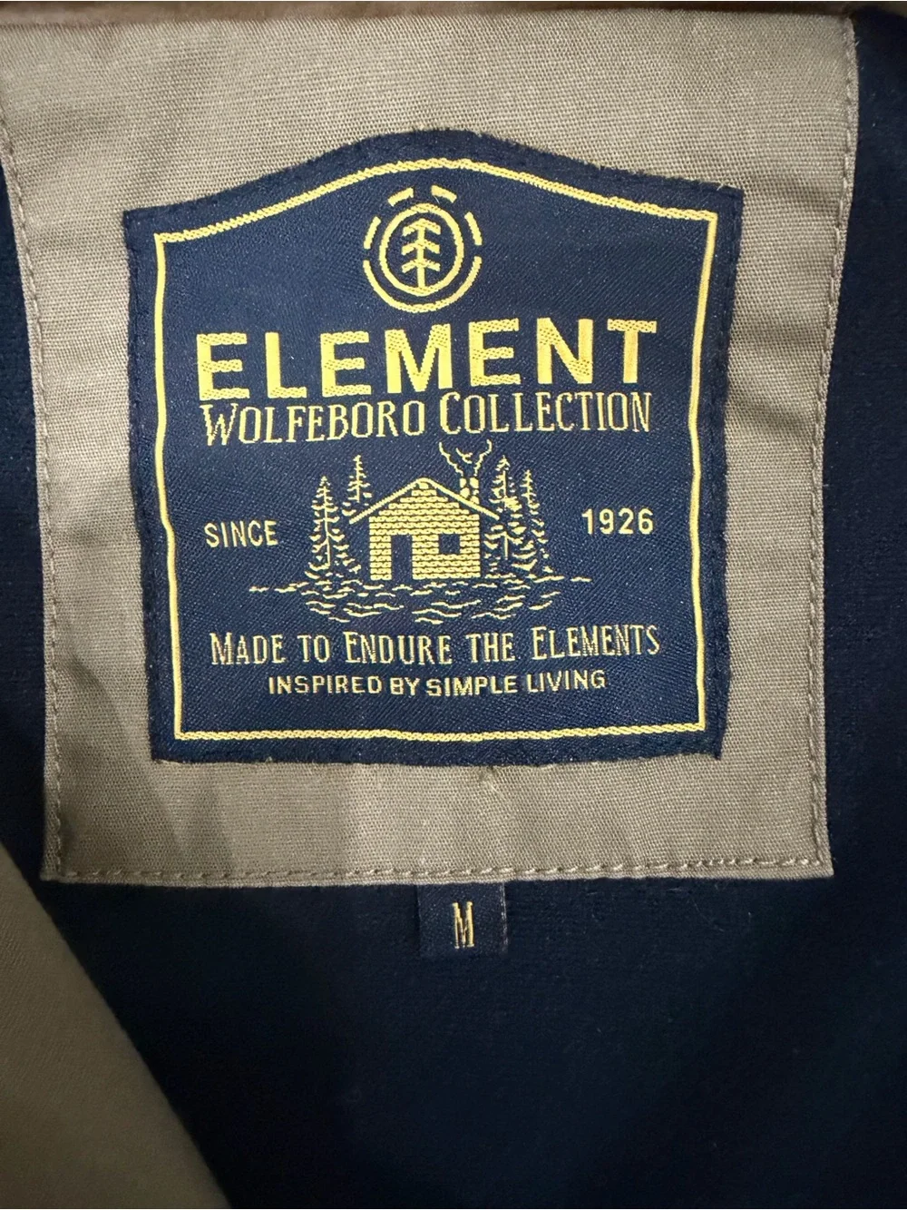 Y2K VTG Element Hoodie Canvas Jacket Grunge Skater Tan Skateboard - Size Medium